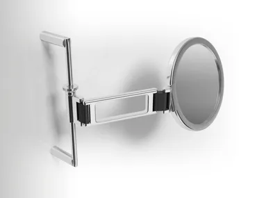 MIRTO - Round wall-mounted chromed brass shaving mirror _ De Rosso